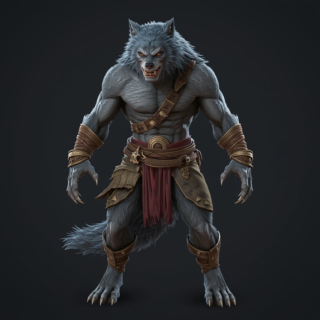 a Werewolf full body for dnd