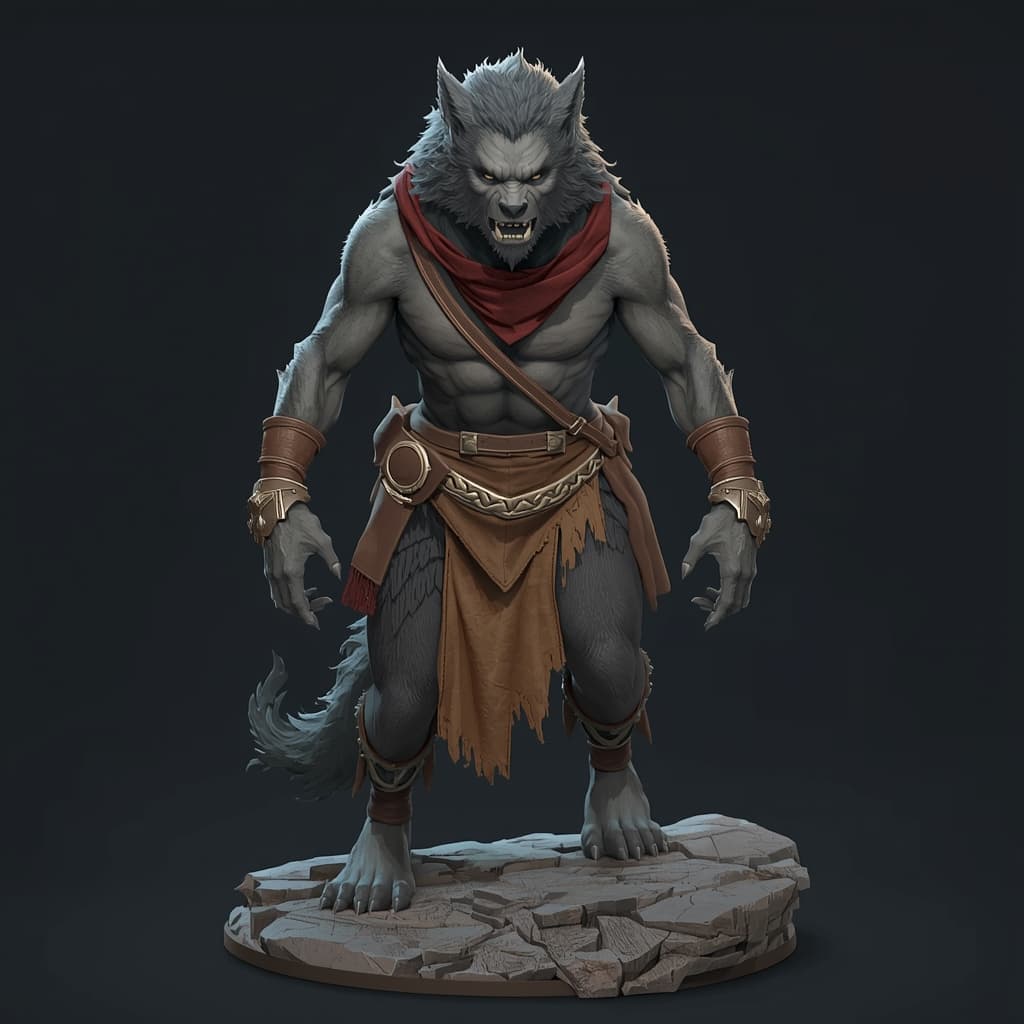a Werewolf full body for dnd