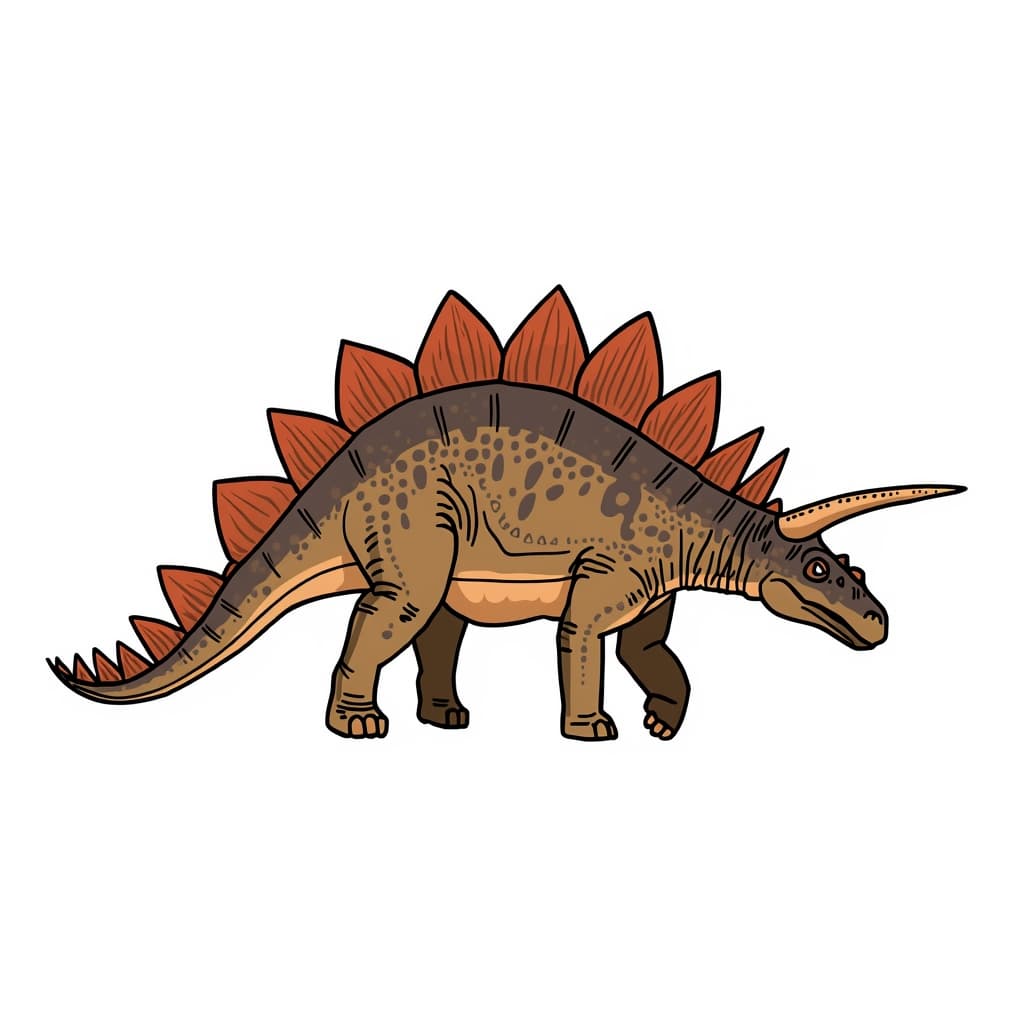 A Stegosaurus, no background.