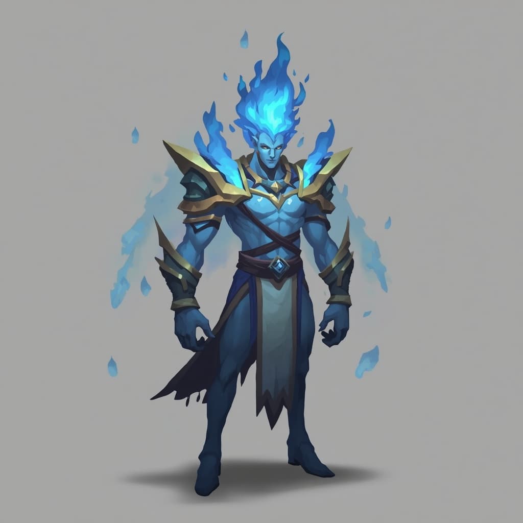 An Air Elemental, no background, for fantasy rpg game.