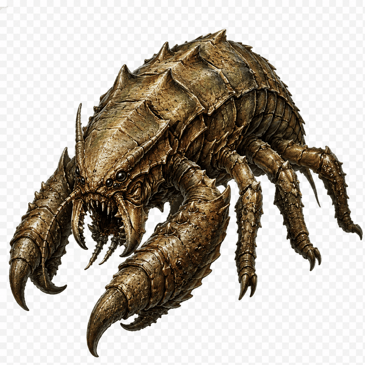 Ankheg, monster for fantasy rpg game, no background.
