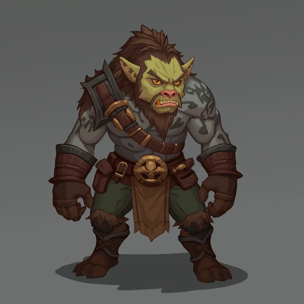 A gnoll, no background, for Dnd.